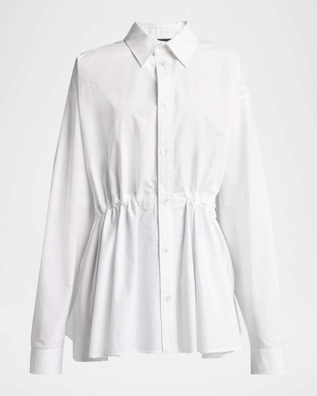 Hourglass Poplin Mini Shirtdress